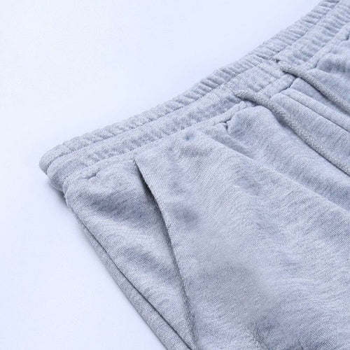 Thick Stacked Sweatpants For Woomen Drawstring High Waisted Trousers